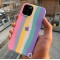 قاب سیلیکون زیربسته رنگین کمانی Apple iphone 11promax