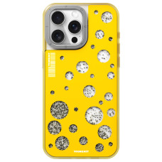 قاب YOUNGKIT یانگکیت Yellow Polka Dots Quicksand Magsafe Series Apple iphone 14pro-14promax-15pro-15promax